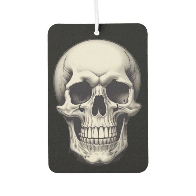 Skull Illustration Car Air Freshener (Front)