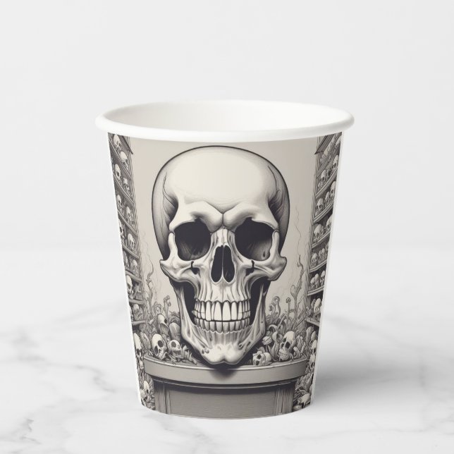 Skull Illustration Paper Cups (Front)