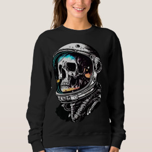Skull in an astronaut helmet skull astronaut sweatshirt