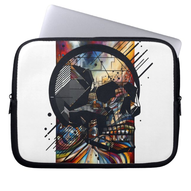 Skull in different styles 39 laptop sleeve (Front)
