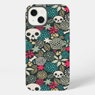 Skull in flowers iPhone 13 case