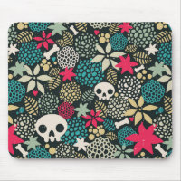 Skull in flowers
