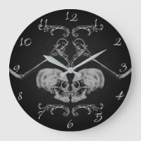 "Skull in Love" Vintage Skeletons Black