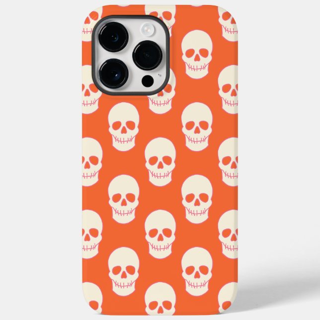 Skull in Pink, Orange and Cream Case-Mate iPhone Case (Back)