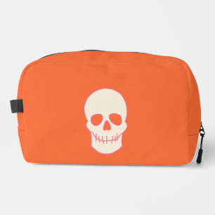 Skull in Pink, Orange and Cream Dopp Kit