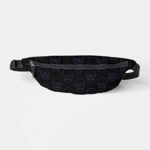 Skull in Purple and Black Bum Bags
