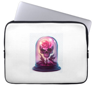 Skull in Rose Glass Laptop Sleeve