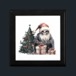 Skull in Santa hat with gothic Christmas tree Gift Box<br><div class="desc">Festive and dark.</div>