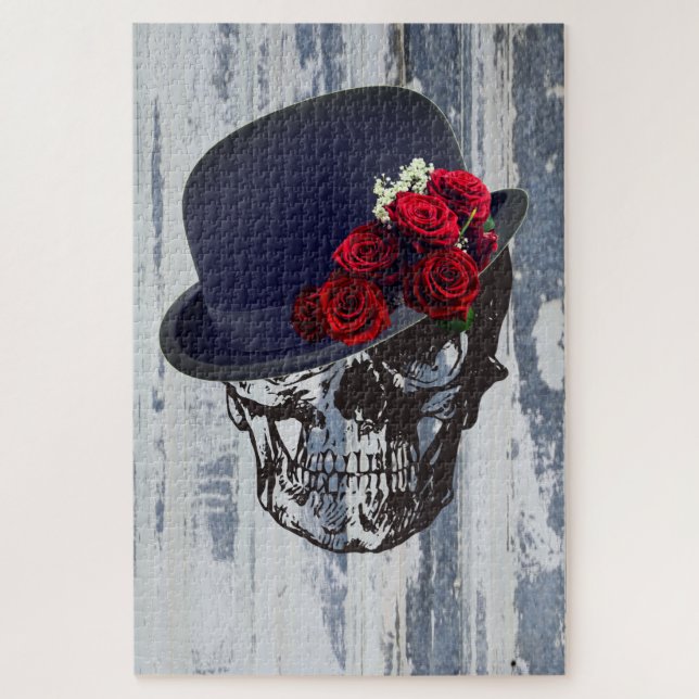 Skull in the Bowler Hat Adult Jigsaw Puzzle (Vertical)