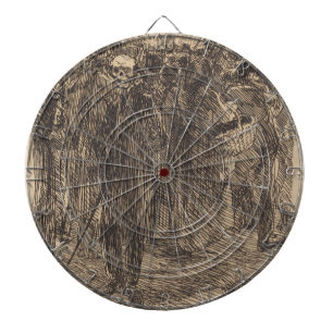 Skull in the Crowd (by Albert Besnard) Dartboard