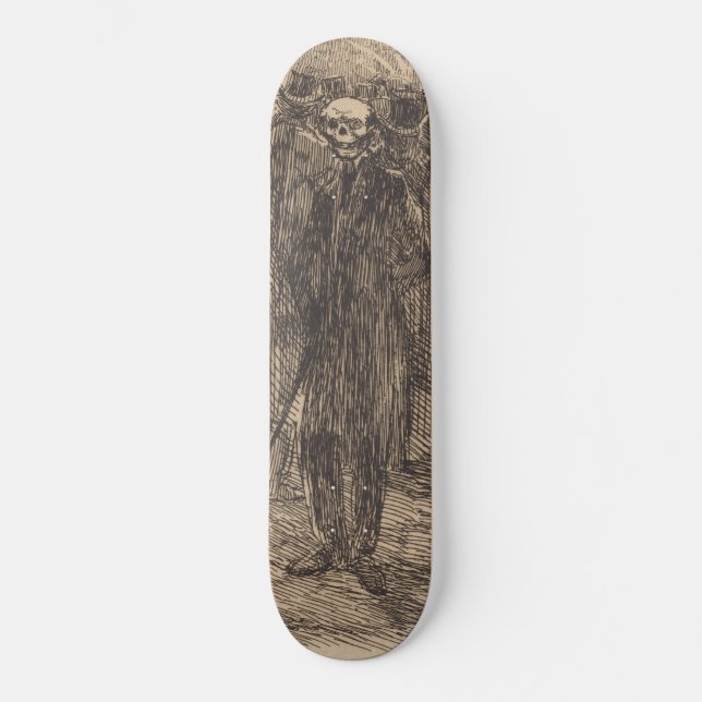 Skull in the Crowd (by Albert Besnard) Skateboard (Front)