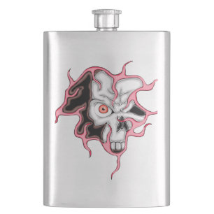 Skull in the Wall Hip Flask