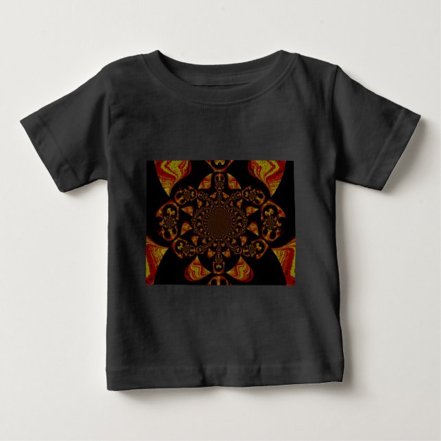 Skull Kaleidoscope Art Print Baby T-Shirt (Front)