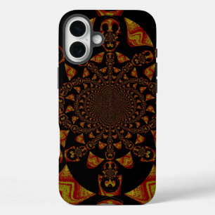 Skull Kaleidoscope Art Print iPhone 16 Plus Case