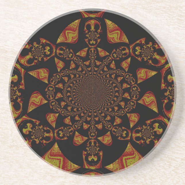 Skull Kaleidoscope Art Print Coaster (Front)