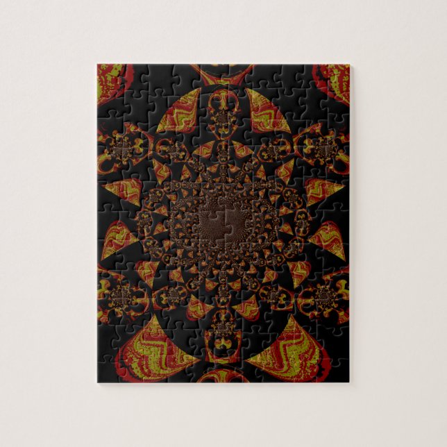 Skull Kaleidoscope Art Print Jigsaw Puzzle (Vertical)