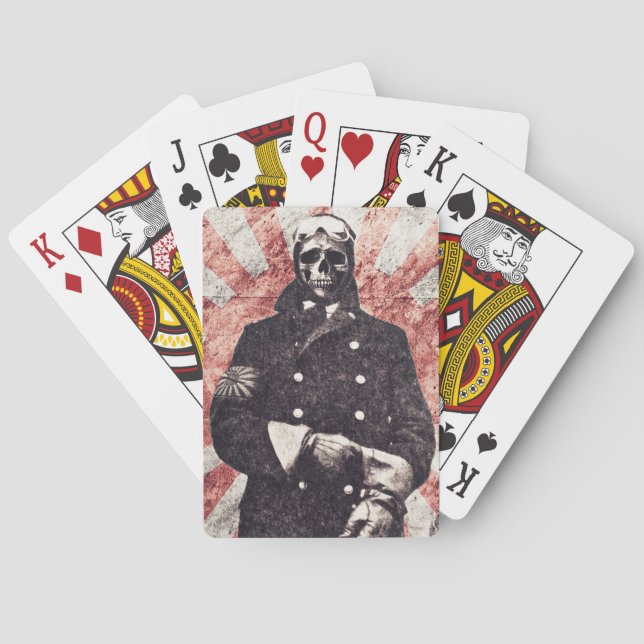 Skull kamikaze playing cards (Back)