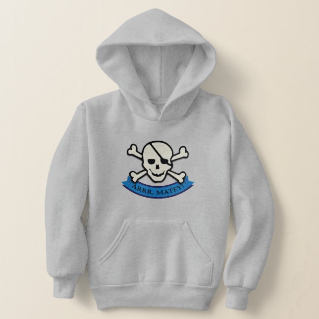 Skull - Kids' Pullover Hoodie (Laydown)