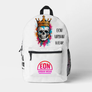 skull king printed backpack