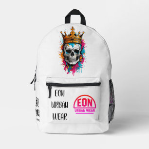 skull king printed backpack