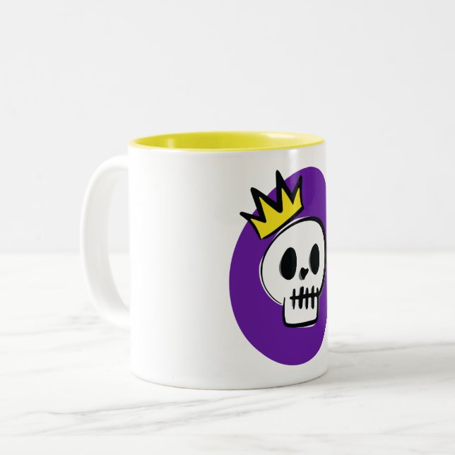 Skull King Two-Tone Coffee Mug (Front Left)