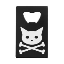 Skull Kitty Credit Card Bottle Opener