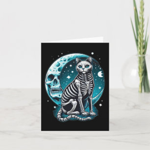 Skull - Kitty Skeleton Halloween Costume Idea Card