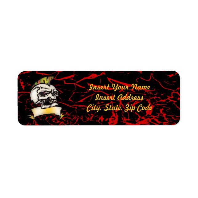 Skull Label Return Address Label (Front)