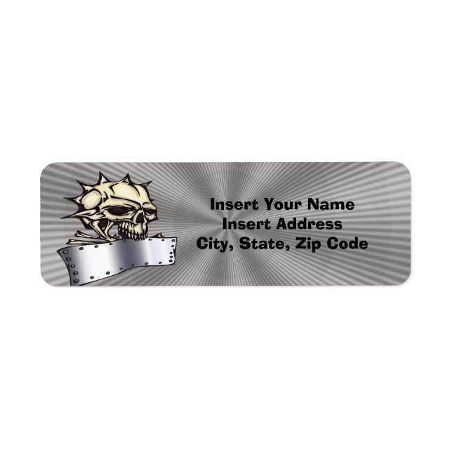 Skull Label Return Address Label (Front)