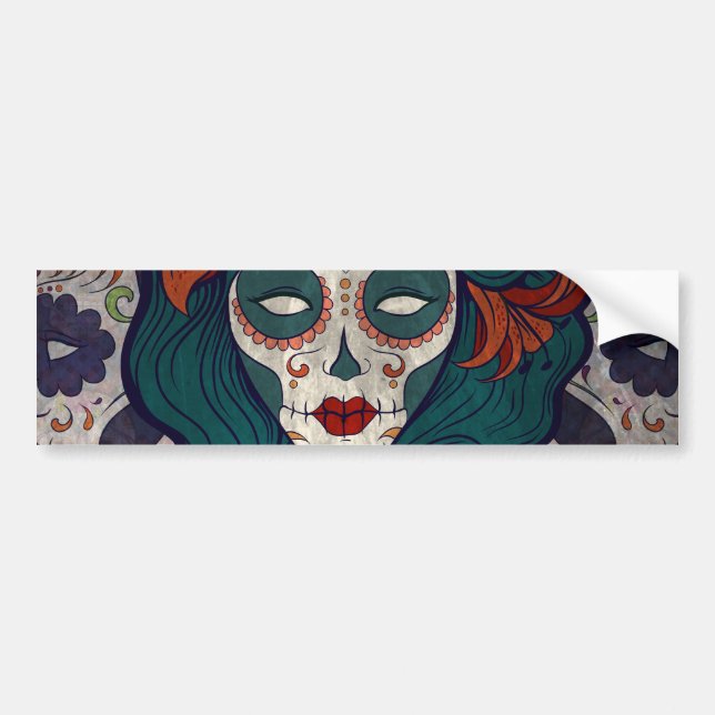 Skull Ladies Bumper Sticker (Front)