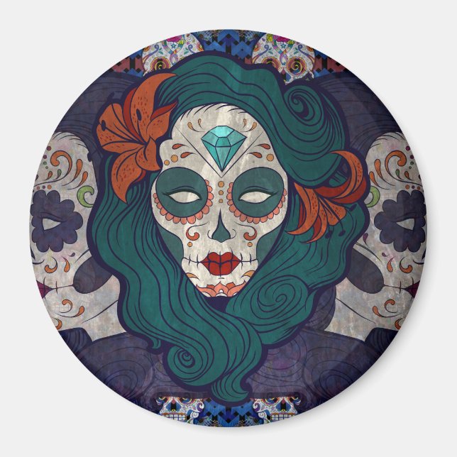Skull Ladies Magnet (Front)