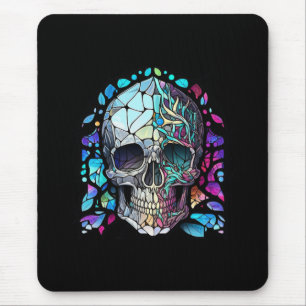 Skull Life Time Stained Glass Character Mouse Pad