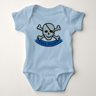 Skull - Light Blue Baby Jersey Bodysuit