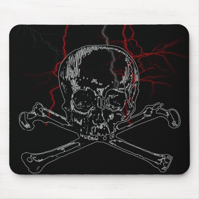 skull lightning mouse pad (Front)