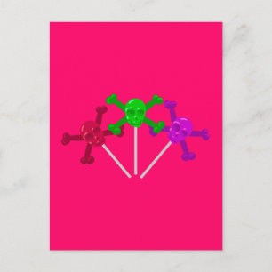 Skull Lollipops Postcard