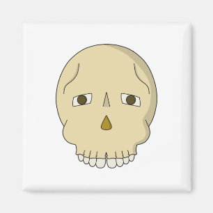 Skull looking at you magnet