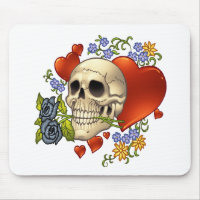 Skull Love - Skulls, Roses and Hearts by Al Rio