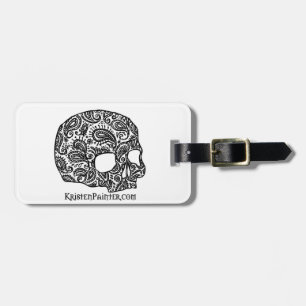 Skull luggage tag