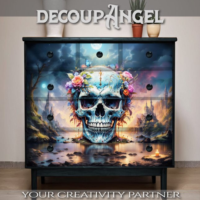 Skull Magnificent - Decoupage - Tissue Paper (Creator Uploaded)