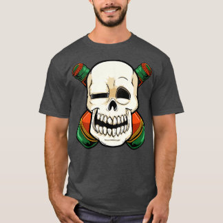 Skull Man with Bottle of Beer T-Shirt