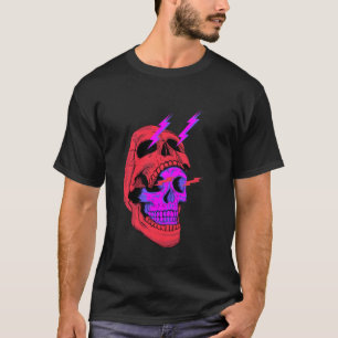 Skull Mask Horror Skeleton Vintage Halloween T-Shirt