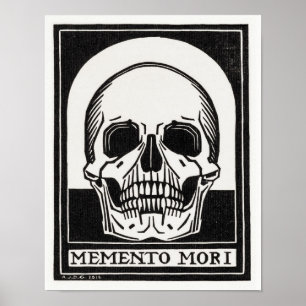 Skull Memento Mori by Julie de Graag Poster