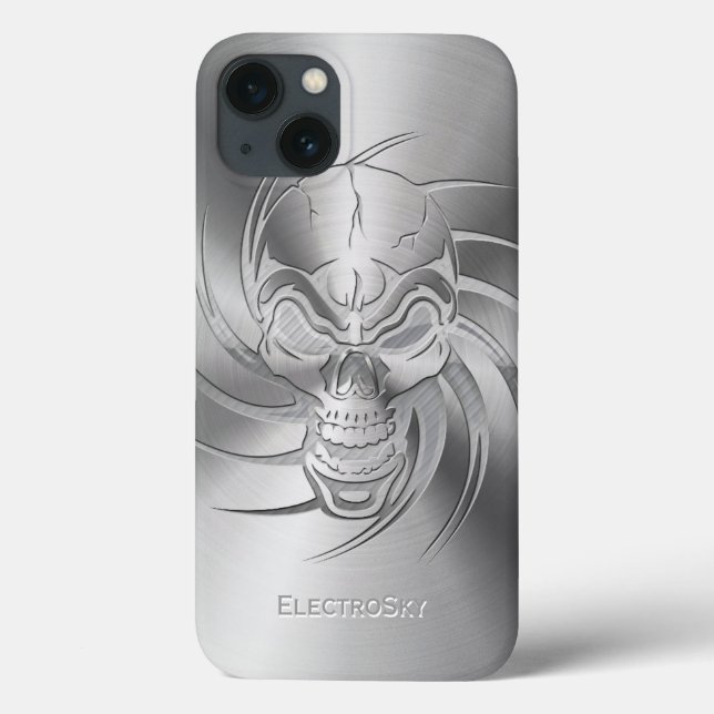 Skull Metallic Look Case-Mate iPhone Case (Back)
