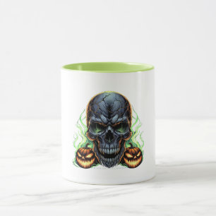 Skull Midnight Halloween Illustration Mug