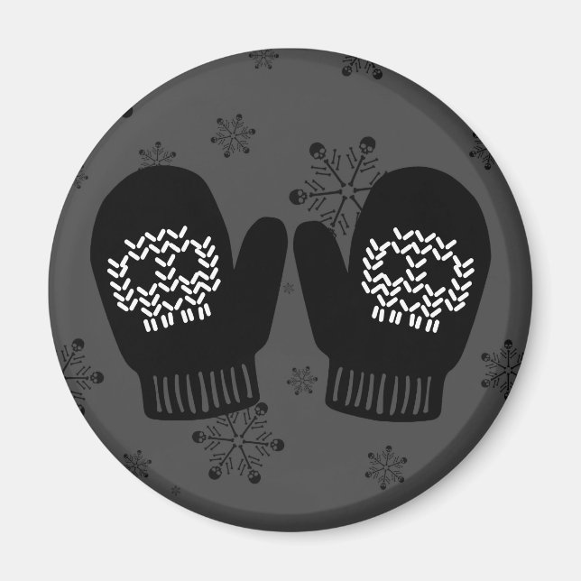 Skull Mittens Magnet (Front)