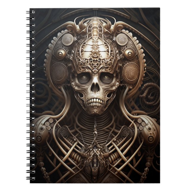 Skull Monster Skeleton Horror Notebook (Front)