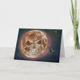 Skull Moon Card
