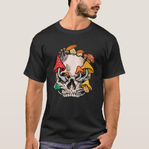 Skull Morel Mushroom Cottagecore Hunter Aesthetic T-Shirt