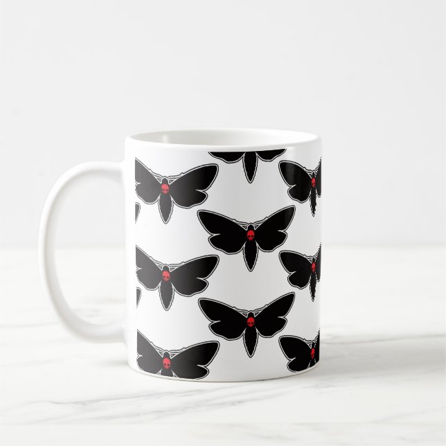 Skull Moths Skull Moth Death Moth – Entomology Coffee Mug (Left)