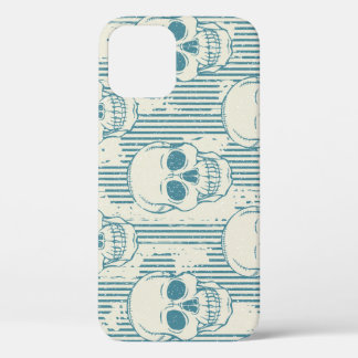 Skull Motif: Seamless Freehand Pattern iPhone 12 Case